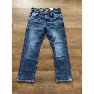 TK Axel Slim Boot Jeans Men's 34x32  Medium Wash Blue Denim Work Flap Pockets‎